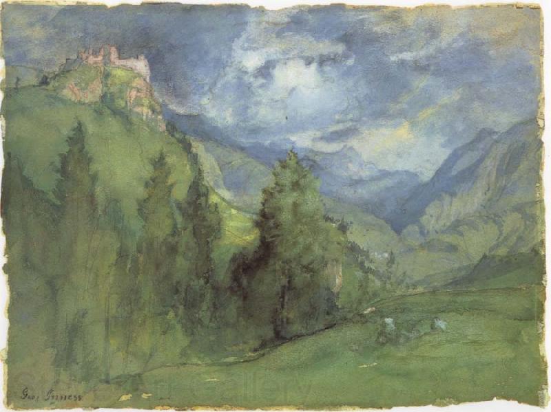 George Inness Castle in Mountains